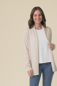 Primrose Natural Cotton Drape Cardigan