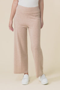Dalia Beige Wool Cashmere Pants