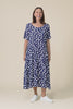 Zaelia Navy Spot Crescent Dress,Video
