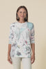 Constance Blue Abstract Crew Sweatshirt