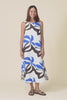 Sintra Blue Leaf Linen Sleeveless Dress,Video