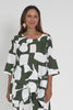 Anya Khaki Geo Linen Cotton Top,Video