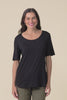 Josephine Black Scoop Neck Tee,video
