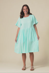 Cloud Gauze Light Blue Cotton Pocket Dress