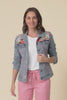 Gerri Pink Garden Denim Jacket