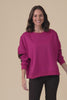 Saskia Hot Pink Cotton Blend Sweatshirt,Video