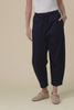 Andy Navy Cotton Cropped Barrel Pants,Video