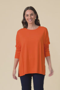 Tanner Orange Knit Jumper