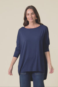 Anakin Navy Hi Lo Bamboo Top