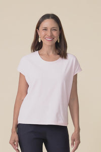 Mindy Pink Cotton Shell Tee,video