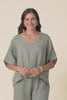 Coan Khaki Linen Trim Top,Video