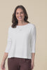Lucinda White Bamboo Boatneck Top,Video