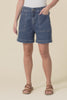 Atlas Dark Blue Denim Stretch Shorts,Video