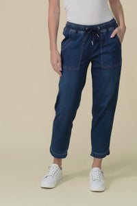 Eliana Dark Blue Denim Stretch Jeans,Video