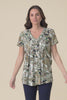 Isobel Mint Floral Button Top,Video