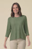 Bianca Green Scoop Neck Knit Top