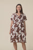 Marisol Chocolate Garden Crinkle Cotton Dress,Video