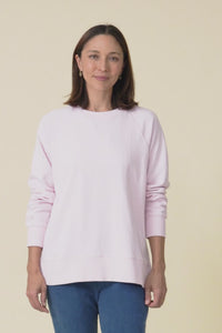 Melbourne Pink Cotton Crewneck Sweatshirt,Video