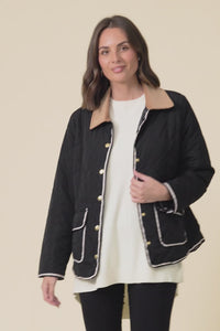 Ryan Black Quilted Jacket