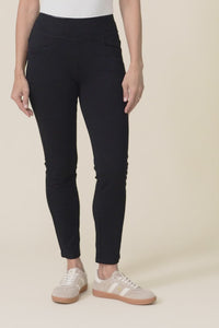 Jove Black Cotton Stretch Pants,Video