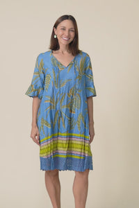 Cayman Blue Island Cotton Tunic Dress,Video