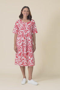 Mackie Red Garden Cotton Pocket Dress,video
