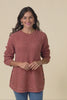 Lucas Rust Knit Button Jumper