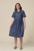 Daley Dark Blue Denim Shirt Dress,Video