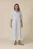 Raymond Navy Diamond Linen Button Dress,Video