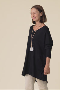 Piper Black V Neck Knit Jumper