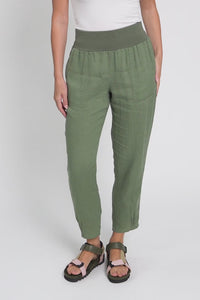Tatum Khaki Linen Pants