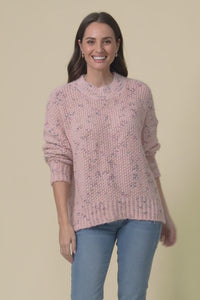 Dunham Pale Pink Speckle Knit Jumper,Video