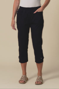 Air-Lite Navy Stretch Capri Pants