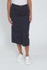 Harriet Navy Denim Midi Skirt,Video