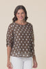 Liora Chocolate Spot Layered Top,Video