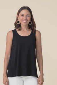 Satine Black Cotton Pleated Tank,video