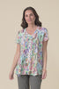 Isobel Pink Abstract Button Top,Video