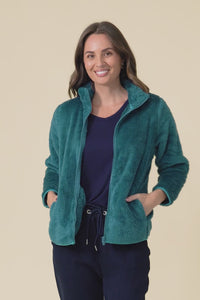 Ackerley Blue Faux Fur Jacket