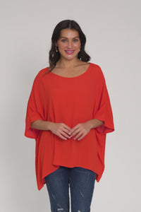 Mali Red Drape Top