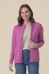 Pacey Pink Wool Zip Jacket