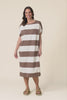 Rocco Chocolate Stripe Cotton Pocket Dress,video