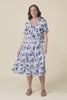Cinder Blue Garden Crinkle Cotton Ruffle Dress,video