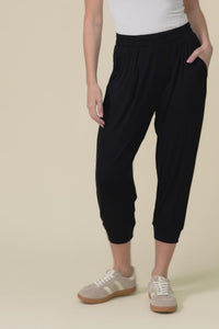 Louis Black Cropped Jogger Pants,Video
