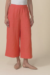 Balfour Orange Stripe Linen Pants,Video