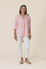 Stacey Pink Summer Cotton Embroidered Shirt,Video