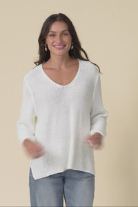Toulouse White Cotton Jumper