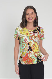 Janis Rust Paisley Bamboo Tee