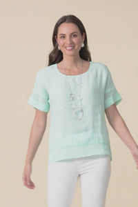 Corinna Sage Linen Top,video