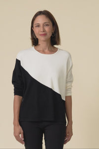 Mona Black Splice Knit Jumper