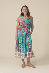 Heston Blue Tropical Button Dress,Video